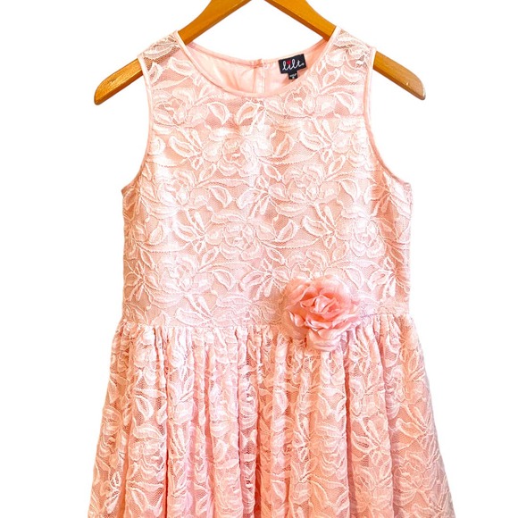Lilt light pink lace sleeveless party event dress size 16 tween NWT - Picture 3 of 6